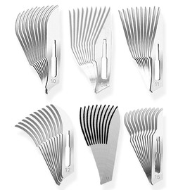 May Set of 60 x Disposable Scalpel Blades Consisting of 10 Blades 10, 10 A, 11, 12, 13 and 15 Individually Sterile Packed