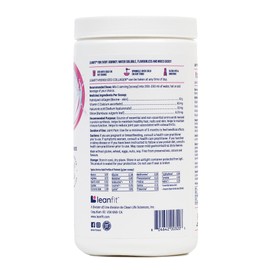 LEANFIT HYDROLYZED COLLAGEN™ Unflavoured – 10g Grass-Fed Bovine Collagen (Type I, III) + Vitamin C + Hyaluronic Acid Per Serving, 25 Servings, 253g Tub for healthy skin, hair, bones, joints & immunity