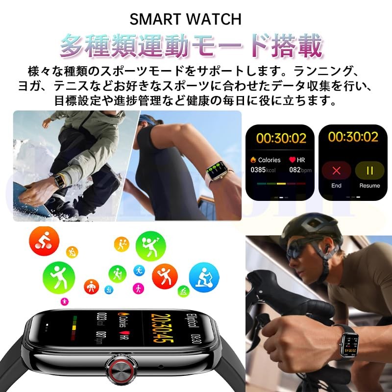 Smartwatch, 1.75 inch Large Screen, 0.3 inches (8.8 mm), Ultra