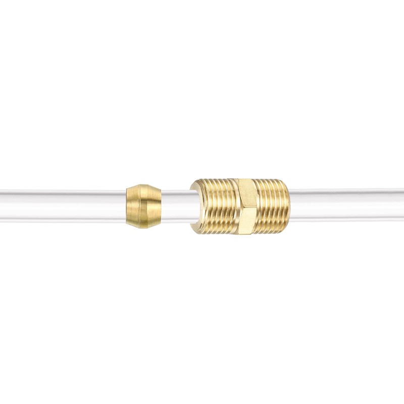 PATIKIL Brass 6mm Compression Sleeves Ferrules, 25 Pack Brass Compression