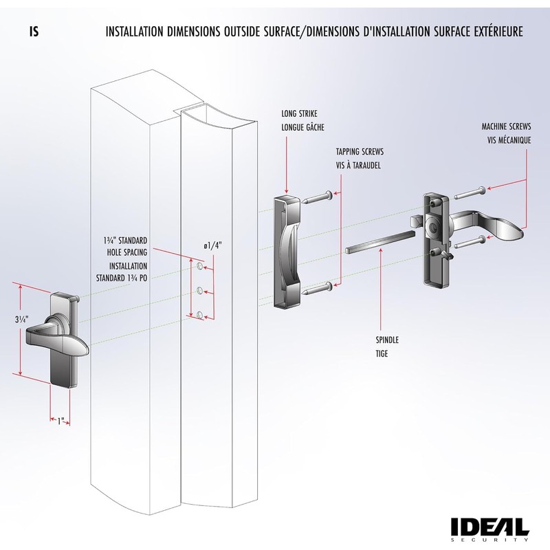 Ideal Security in-Swinging Storm Door Handle Set – for Inward-Opening