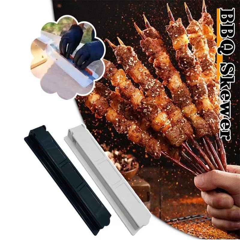 THJOPOKEEL 2 Pcs Plastic Kebab Maker Machine Press, Manual Kabob