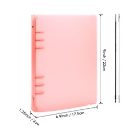 Briartw 3-Pack A5 6-Ring Binder Covers - Durable Polypropylene (PP) Storage Organizer - Compatible with 8x5.7inch Inserts,Page Protectors Pockets and Paper - Orange Protective Shells for DIY Projects