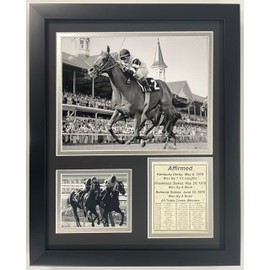 Championsip Racehorse Collectible Memorabilia | Triple Crown Racehorses | Framed Photo Collages | 12"x15" (Whirlaway)
