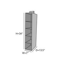 Covermates Keepsakes Hanging Shoe Organizer - Heavy Duty Material, Sturdy Interior Shelves - Closet Storage, Beige Heather