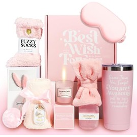 Regalos de Cumpleaños para Mujer：Canasta de SPA Relajante-Paquete de Cuidado Personal para Mujer- Caja de Regalos para Mamá Hermana Novia Amiga-BLYPHOOO Regalos de Día de la Madre