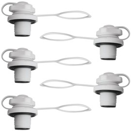 Inflatable Kayaks Boat Plug 5PCS,20MM Threaded Diameter Inflatable Boats Kayak Replacement Parts for Intex Boat Intex Inflatable Boat Accessories for Intex River Run Kayak Plugs for Sit on Top(White)