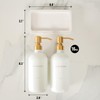 Prus Waso Gold Soap Dispenser Set, Glass Soap Dispenser with