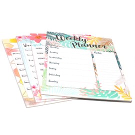 iCompact - 1x A4 Flowers Layout Weekly Planner Pad Design at Random