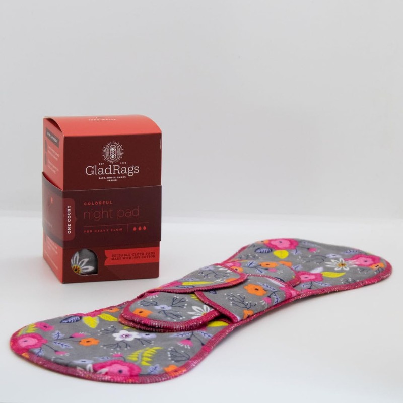 GladRags Reusable Cloth Night Pad (1-Pack) - 100% Cotton Reusable