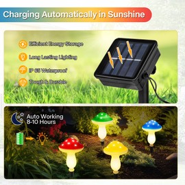 Kyduu Pack of 8 Mushroom Solar Lights for Outdoor Garden, Garden Light, Waterproof Path Light, Solar Lights, Garden Decoration for Outdoors, Garden Decoration, Solar Lights for Outdoors, Solar
