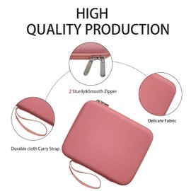 Card Case Holder for Yoto Cards Album Pouch Storage Organizer 120 Pockets, Large Capacity Portable Folder with 2 Zipper and Carry Strap, Yoto Card Binder with Sleeves for Travel (Pink)