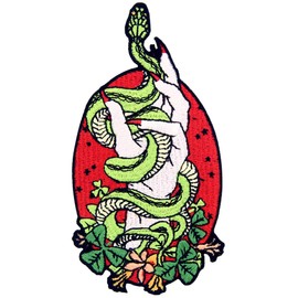 Blessed are The Snakes Hand Patch Embroidered Applique Badge Iron On Sew On Emblem