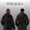 Puraluna Soft Microfibre Hooded Dressing Gown with Outer Pocket for