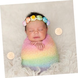 STOBOK Baby Milestone Cards Wooden Photo Props Baby Mile Block Decorative Set for Photography