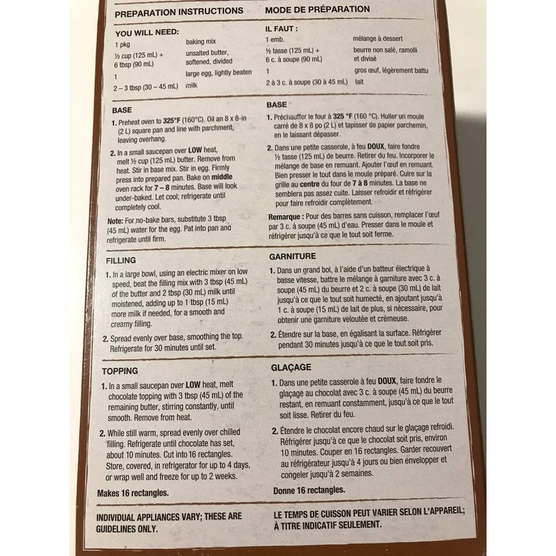 President's Choice Nanaimo Bar Baking Mix 740g {Imported from Canada}