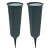 2pcs Cemetery Vase with a Stake and Foam Inserts, Plant