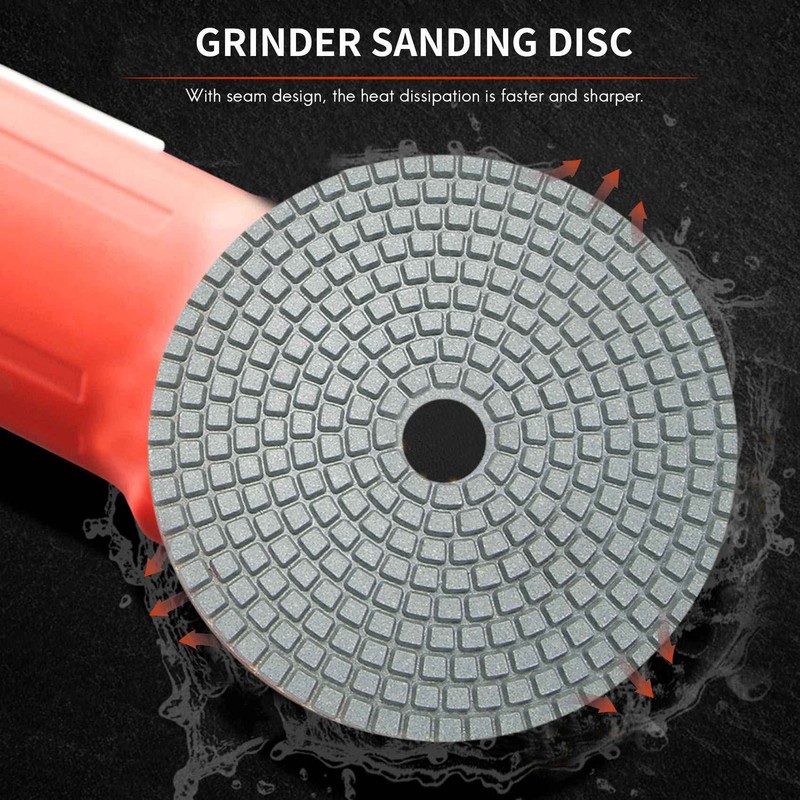 9Pcs/Set 5 Inch Diamond Polishing Pad Set Marble Concrete Stone