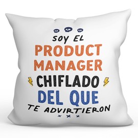 MUGFFINS PRODUCT MANAGER man Cushion Padding included - in Spanish - Todos te advirtieron - Funny gift - Pillow: cover and filling 15.7x15.7 inches