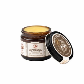 True Grit Tallow John Wayne Inspired Deep Moisture Tallow Salve – Cigar and Saddle Scent – Soothing Balm for Dry, Cracked Skin – Grass-Fed Tallow, Lanolin & Beeswax – 2 oz