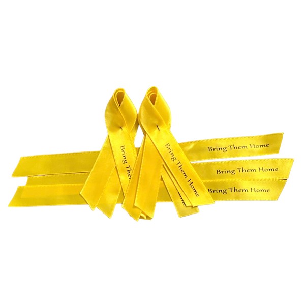 Bring Them Home - yellow support pin on ribbons -
