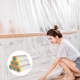 Multi-purpose Waterproof Plastic Cover for Cleaning, Furniture, and Construction Protective Vinyl Medium 3ea