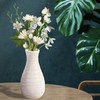 Unbreakable Vase for Flowers, Ceramic Look Plastic Vase for Home