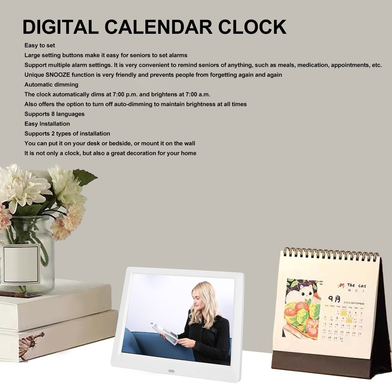 8.7in Digital Picture Frame HD IPS Screen Photo Video Playback