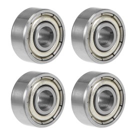 sourcing map 623ZZ Deep Groove Ball Bearing 3x10x4mm Double Shielded Chrome Steel Bearings 4-Pack