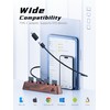 AODUKE 8-Port USB 3.0 SD Card Reader, Walnut Wood Design