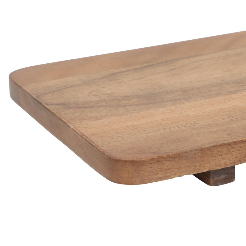 Gibson Home Gracious Dining 2-Tier Wooden Serving Tray with Metal