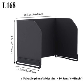 Monitor Sun Hood, PU + Rubber, 4 Types Foldable Phone Sunshade Tablet Sunshade Accessory for Drone, Black (L168)