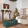 Rolling Christmas Tree Storage Bag-For 12FT Artificial Trees-Green Canvas Duffel