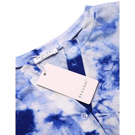 Ekouaer Tie Dye Pajamas Set Womens Loungewear Sleepwear 2 Piece PJ Sets