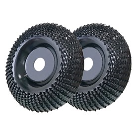 Wood Carving Disc Grinder Wheel Disc 4 Inch Wood Shaping Wheel Wood Grinding Shaping Disc for Angle Grinders with 5/8” Arbor(2PCS)