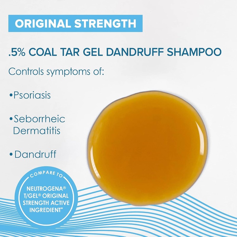 True+Real Therapeutic Plus Tar Gel Anti-Dandruff Shampoo 0.5% Coal Tar,