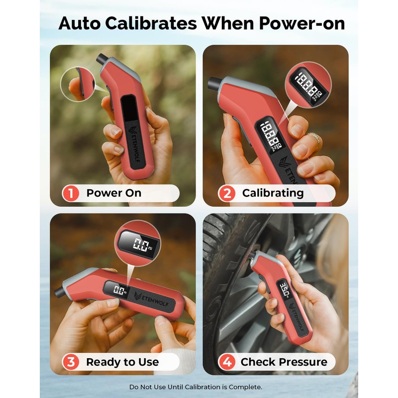 ETENWOLF T300 Plus Tyre Pressure Gauge 200 PSI, Digital Tyre