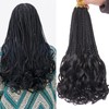 COOKOO 9 Packs French Curl Crochet Braids 14 Inch Natural
