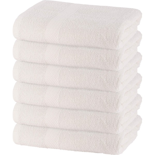 GREEN LIFESTYLE Soft Cotton Towels for Pool, Spa, and Gym Lightweight and Highly Absorbent Quick Drying Towels (22" x 44", Vanilla)