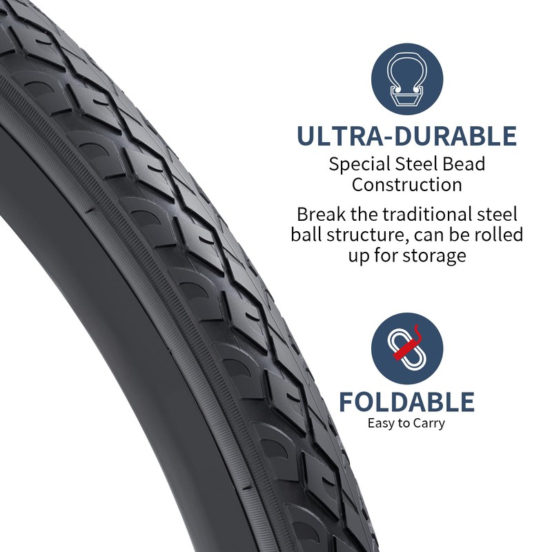 YUNSCM 2-PCS 700C Gravel Bike Tires 700x42C 44-622 Compatible with