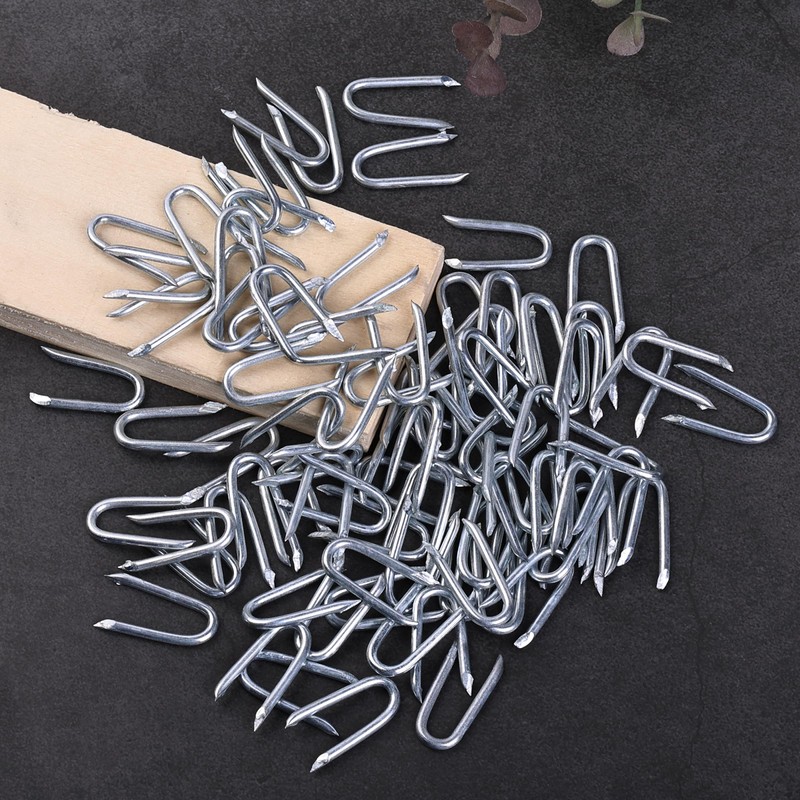 Bates- Fence Staples, 200 pcs, 1", Galvanized Steel Fencing Staples,