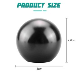 CGEAMDY Aluminium Alloy 5-Speed Gear Knob for Car Modification, Gear Knob Car Universal Manual Shift Knob Gear Shift Head Round Ball Shape Aluminium Shift Heads for Motor Vehicles (Black)