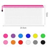 A4 Mesh Document Bag, 24 PCS Clear Pencil Case, Colourful