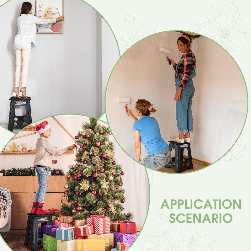 ACKO Folding Step Stool Foldable 17.5 Inch Stools for Adults