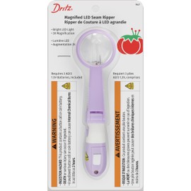 Dritz - Rascador de costuras LED ampliado, color morado