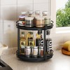 Snughome Lazy Susan Spice Rack, 2 Tier Rotating Spice Rack,