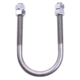 U-Turn - 2 inch Pipe Size U-Bolt with Nuts, 304 Stainless Steel (2-7/16 inch ID)