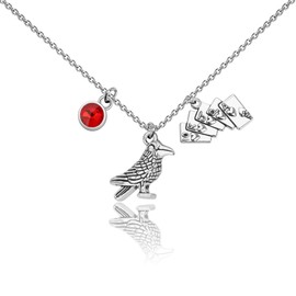 WSNANG Six of Crows Inspired Gift Kaz B Charm Pendant Necklace Fantasy Bookish Book Lover Gift Six Crows Themed Gifts (KazBNecklace)