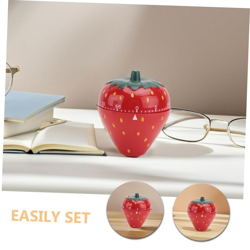 CIYODO Mechanical Strawberry Timer Cooking Baking Helper Large Alarm Shape