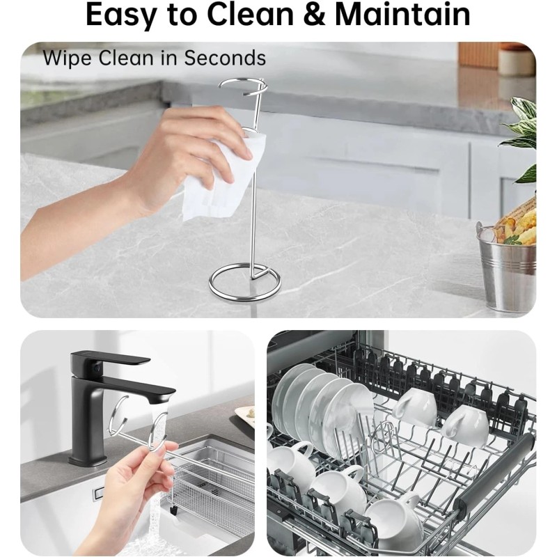 Ajrwiiy Milk Frother Stand Compatible with Zulay Powerful Silver